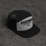 Black & Gray 7 Panel Trucker Hat