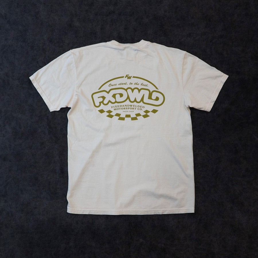 Cream Bubble Font Tee