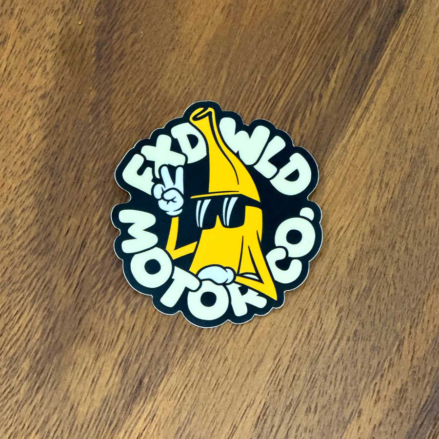 Banana Mascot Circle Sticker