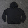Black "Finish Line" Boxy Hoodie