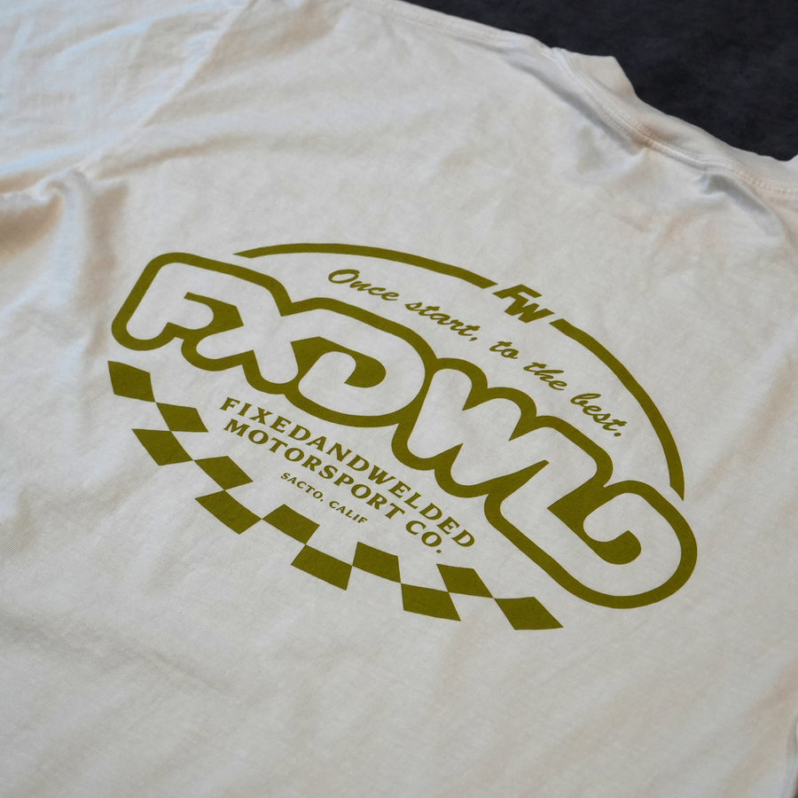 Cream Bubble Font Tee