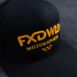 Black Classic Snapback - Yellow Logo