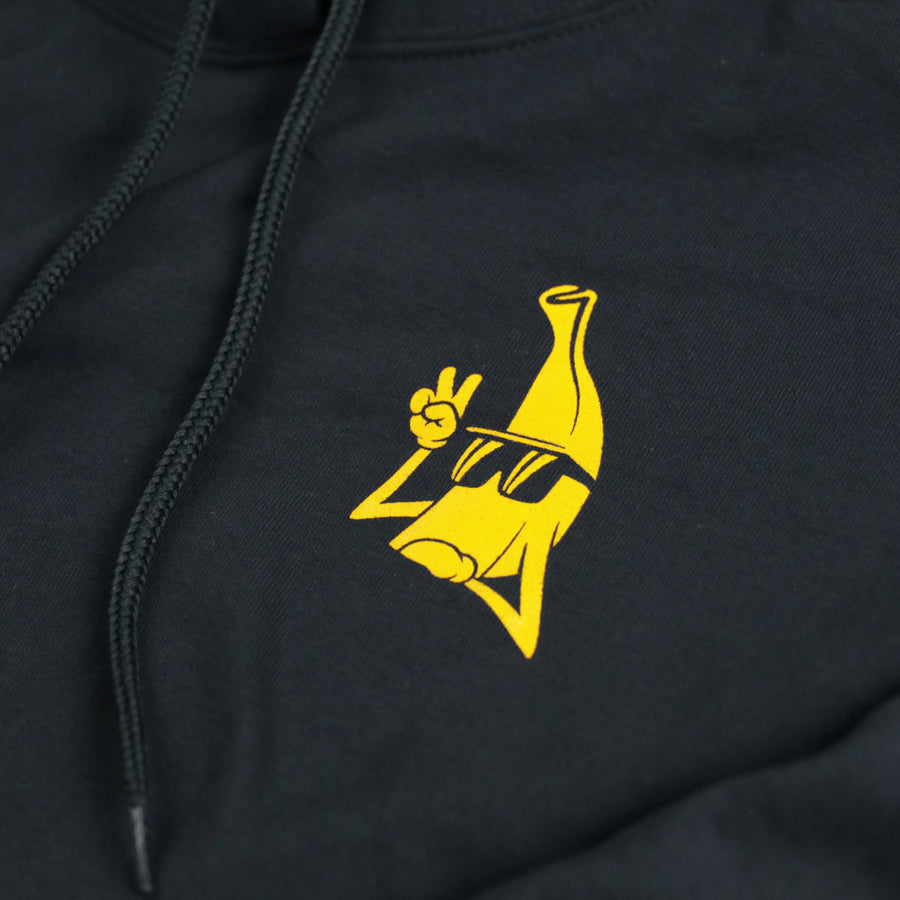 Banana Mascot Black Hoodie  - (Size Small Last One)