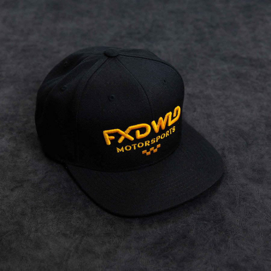 Black Classic Snapback - Yellow Logo